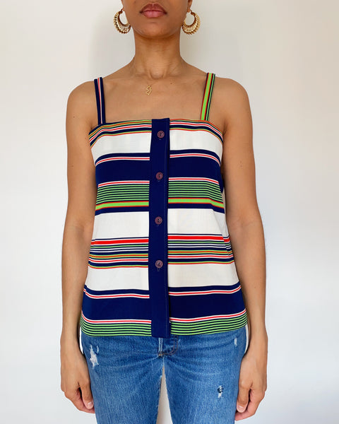 Upcycled Striped Tank (Large/XL)