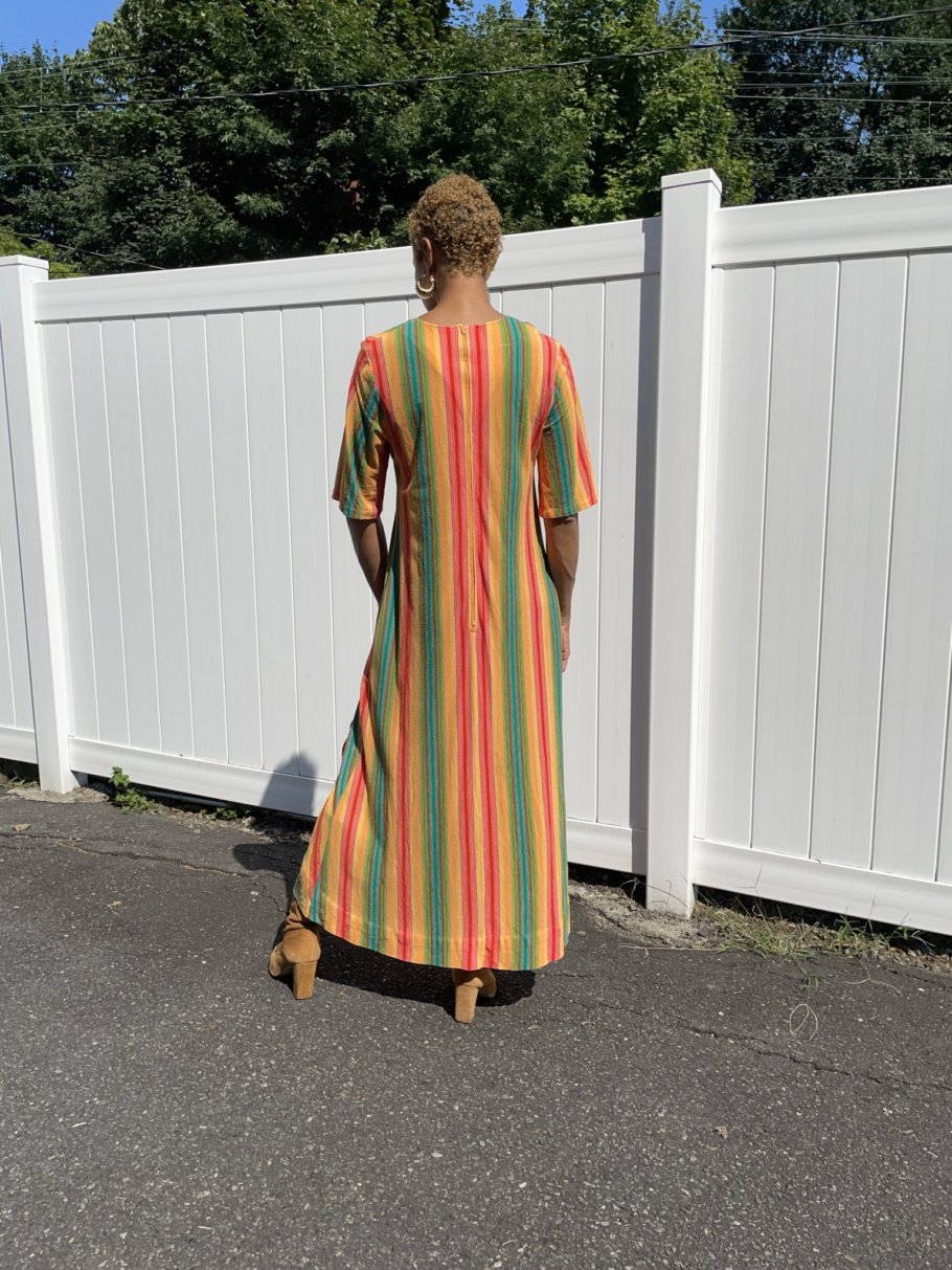 70s Dutches Individually Yours Striped Dress (Medium)