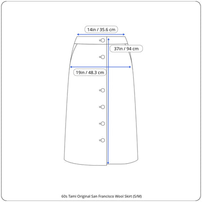 60s Tami Original San Francisco Wool Skirt (S/M)