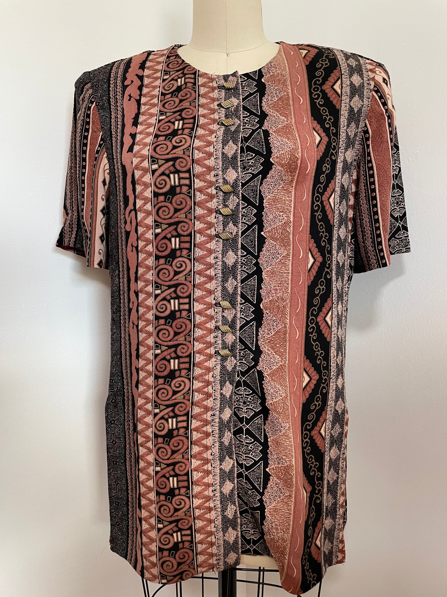 80s 90s Tribal Blouse