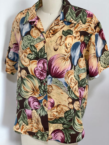 90s Notations Floral Blouse (Small)