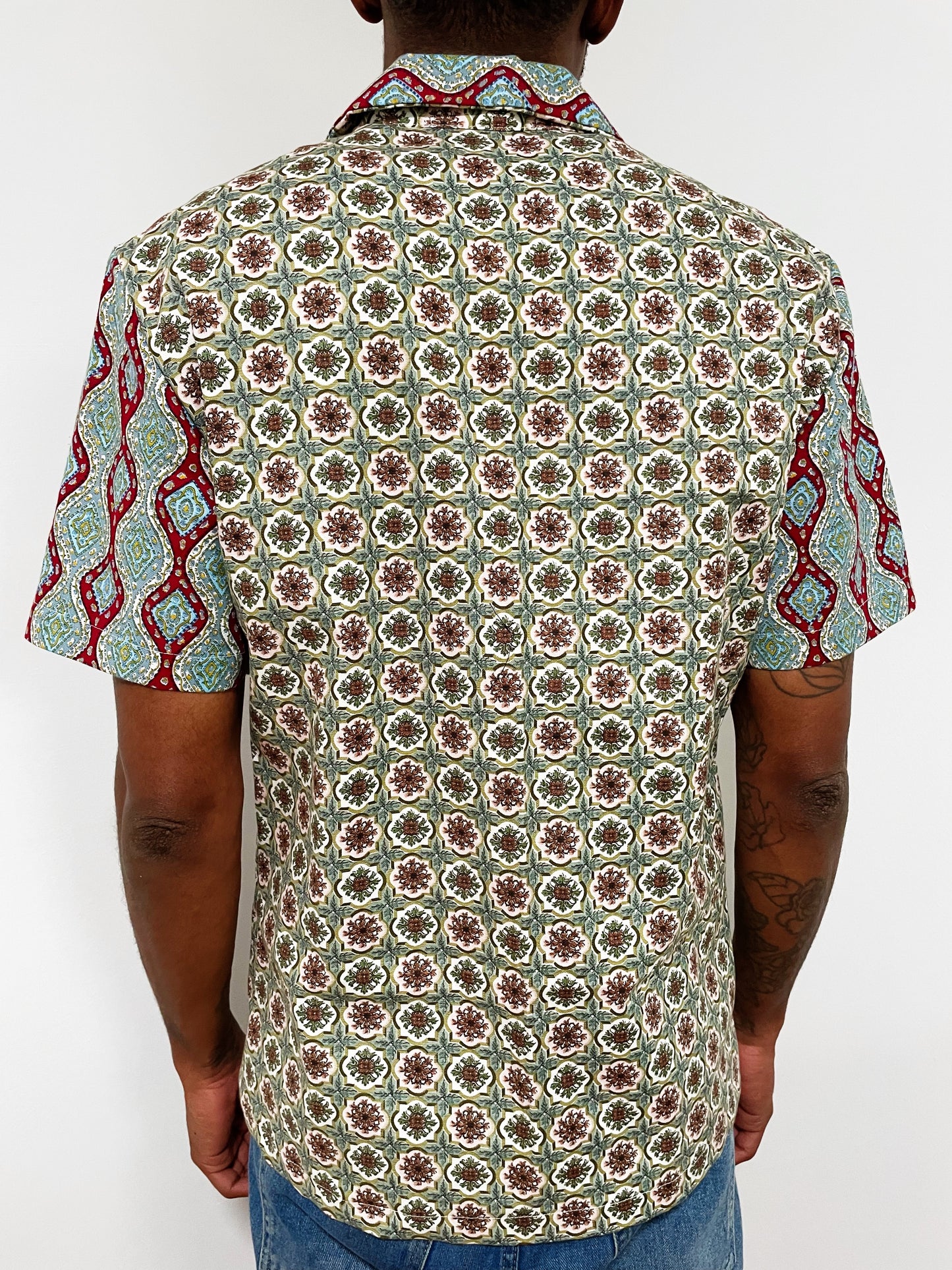 Mixed Print Camp Shirt (Men’s Medium)