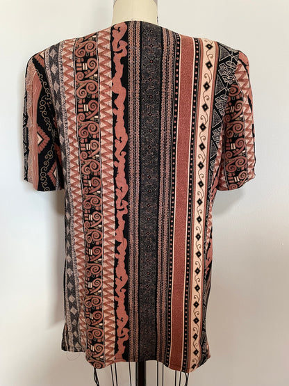 80s 90s Tribal Blouse