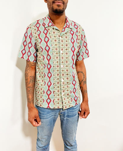 Mixed Print Camp Shirt (Men’s Medium)