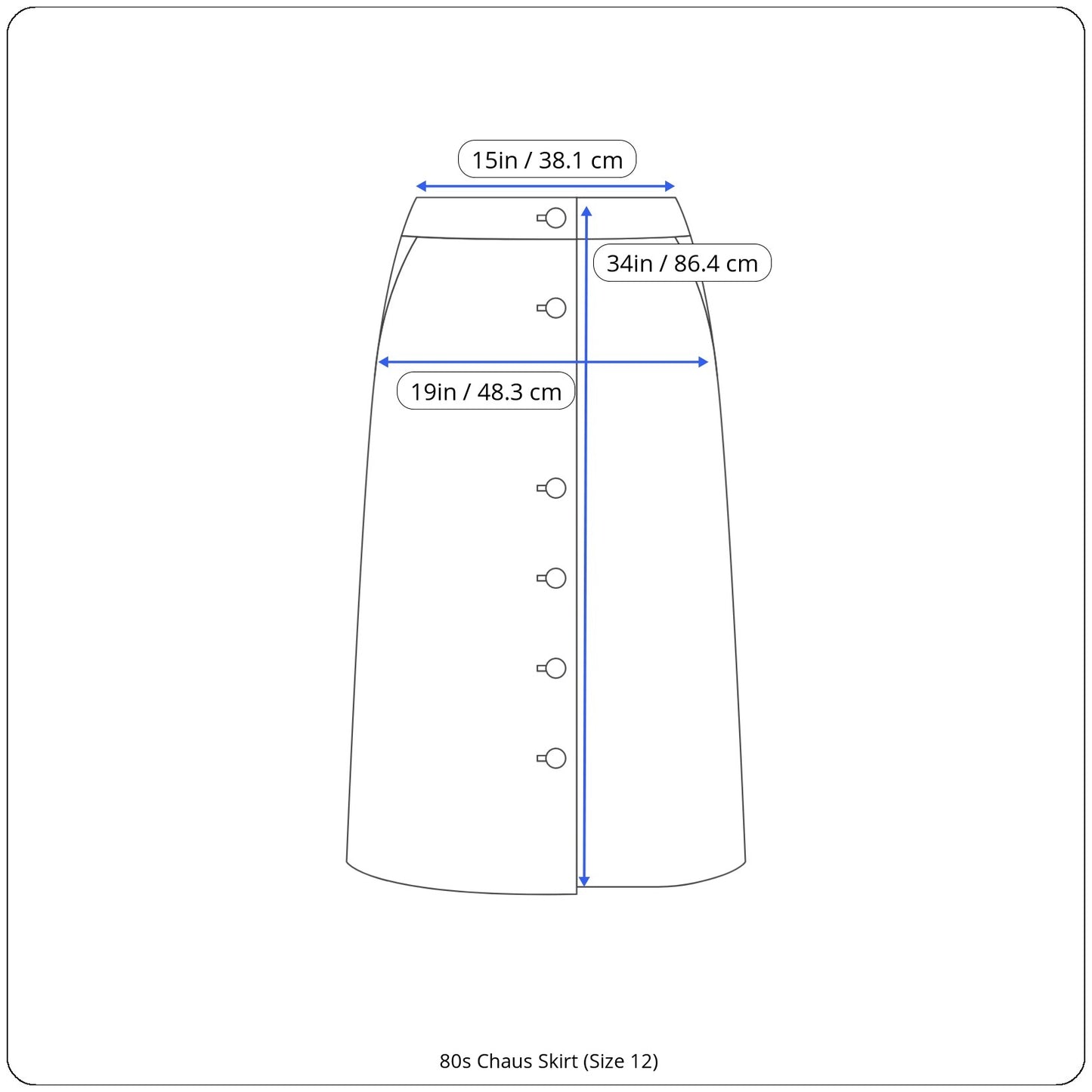 80s Chaus Skirt (Size 12)