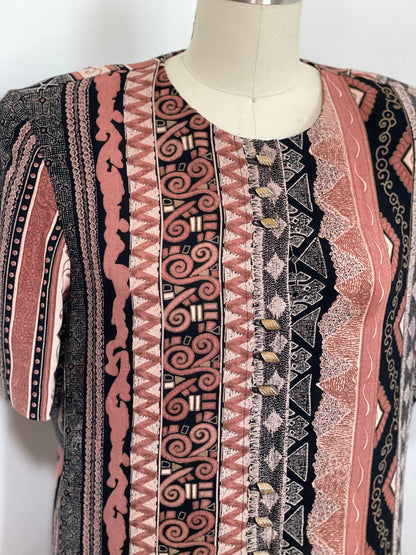 80s 90s Tribal Blouse