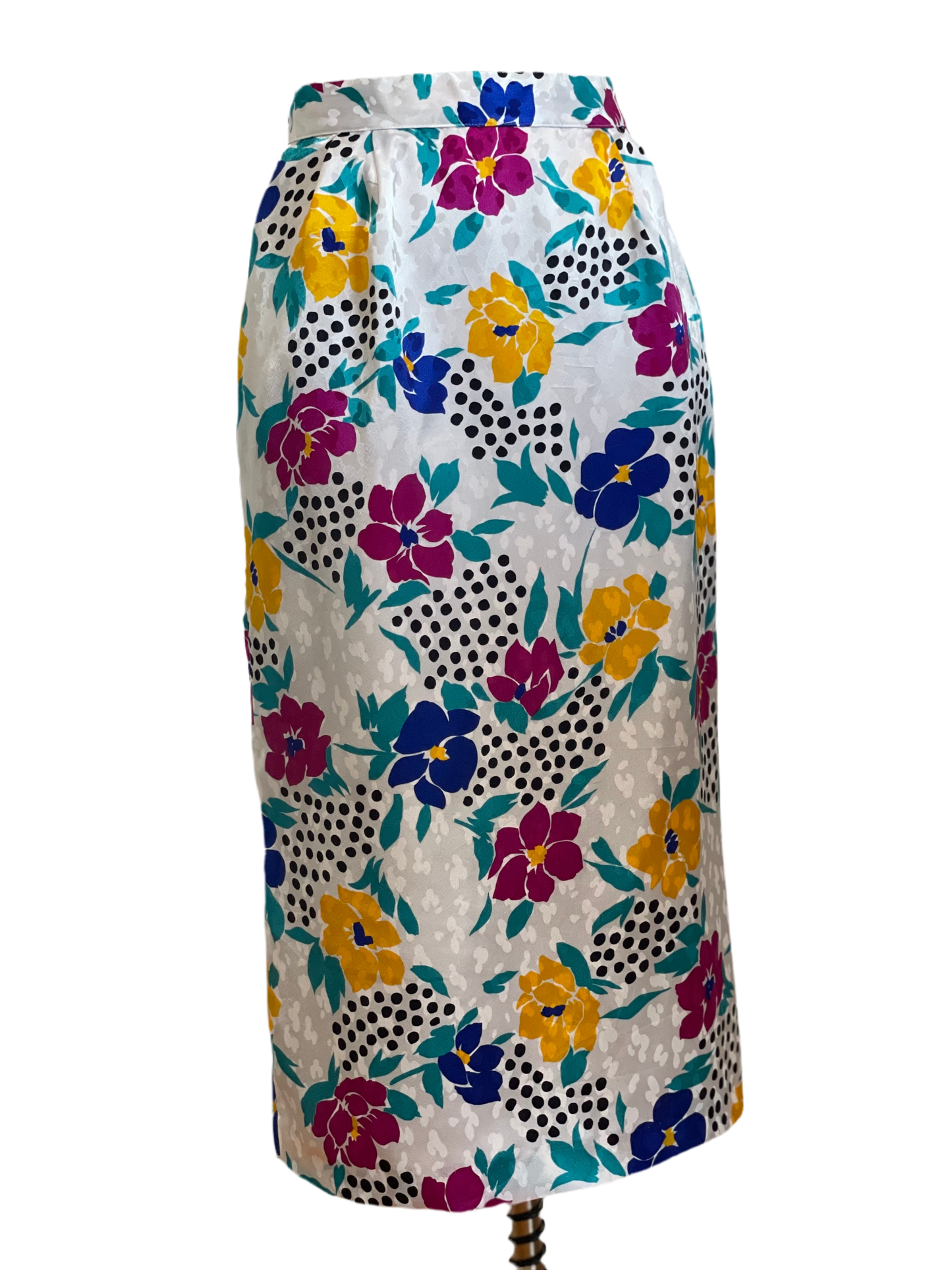 80s Floral Skirt (Size 6)