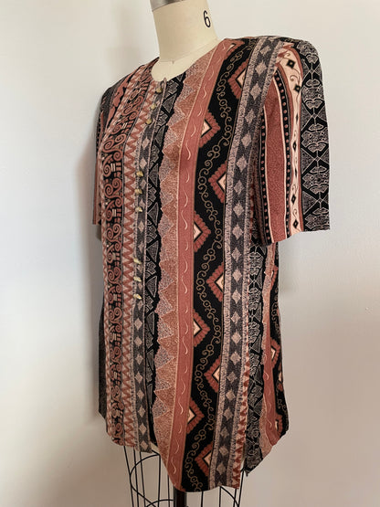 80s 90s Tribal Blouse