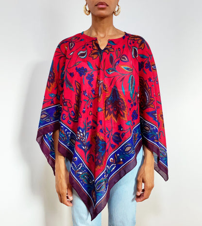 Bold Paisley Scarf Top (Large-2X)