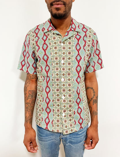 Mixed Print Camp Shirt (Men’s Medium)