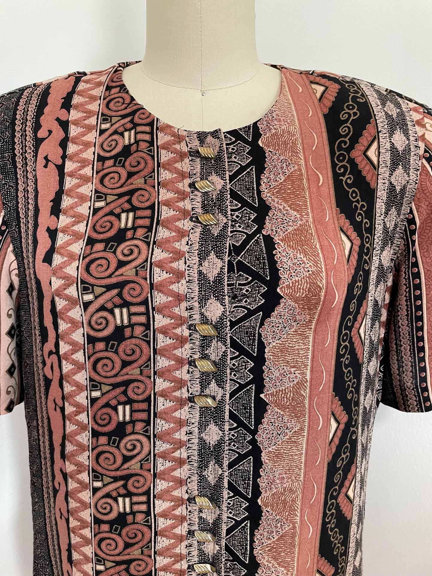 80s 90s Tribal Blouse