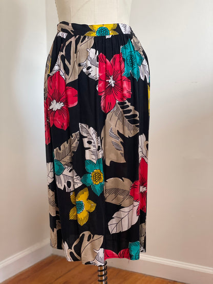 80s By Krush Floral Skirt (Medium)