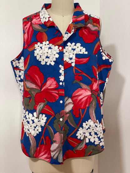 80s Laura Mae Bold Sleeveless Top (Large)