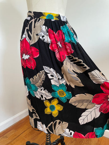 80s By Krush Floral Skirt (Medium)