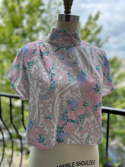 Upcycled Paisley Crop (Small/Medium)