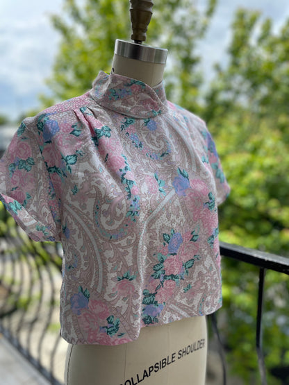 Upcycled Paisley Crop (Small/Medium)