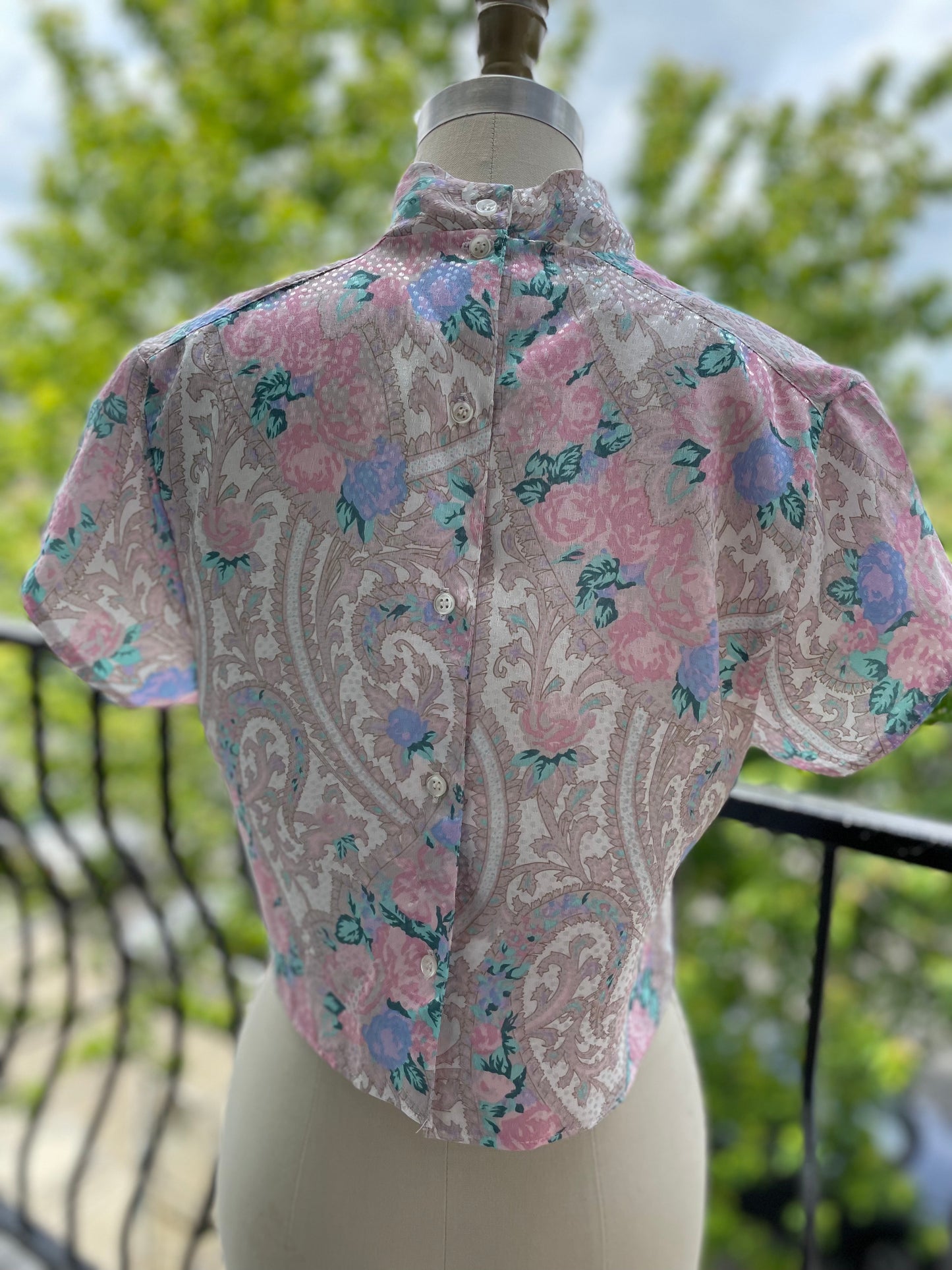 Upcycled Paisley Crop (Small/Medium)