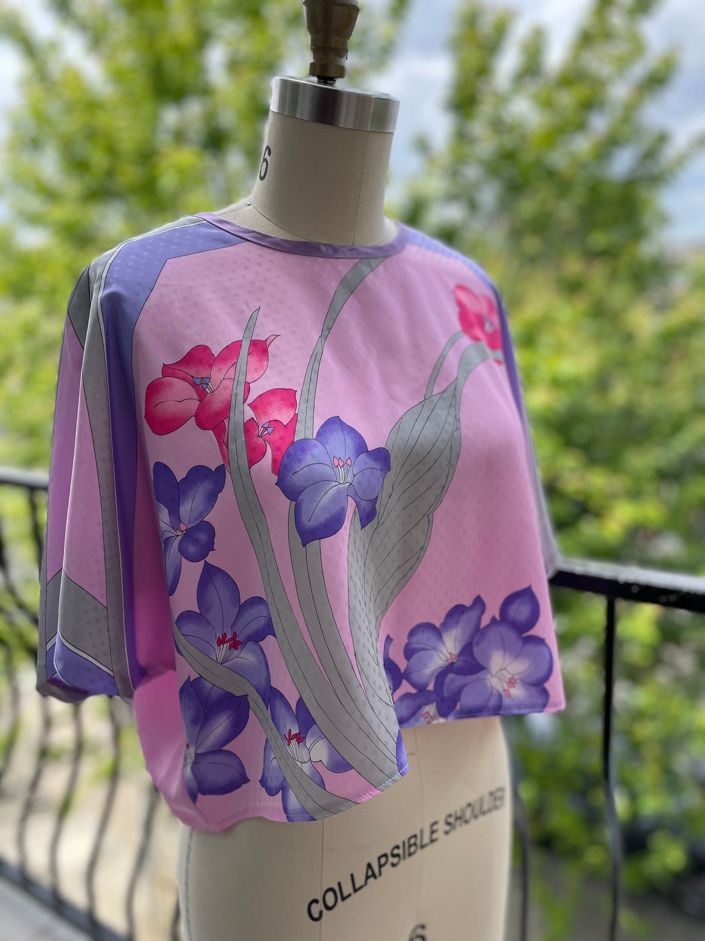 Upcycled Floral Crop (Medium-XL)