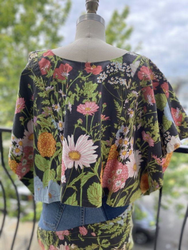 Reworked Vintage Napkin Top (Large/XL)