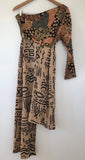 Tribal Mixed Print Asymmetrical Dress (M/L)