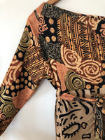 Tribal Mixed Print Asymmetrical Dress (M/L)