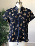 Asian Navy Medallion Top (Medium)