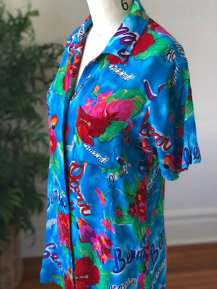 Carole Little Tropical Top (Small/Medium)