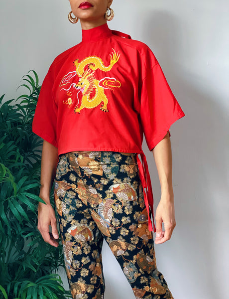 Upcycled Dragon Top (M/L)