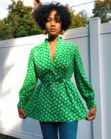 70s Kimberly Sport Kelly Green Skirt Set (Medium)