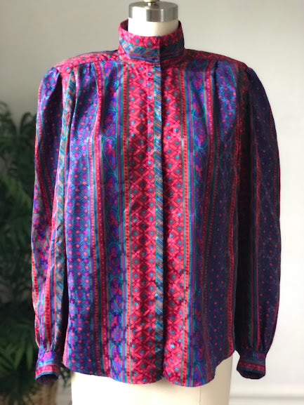 Lady Manhattan Jewel Tone Blouse (Size 10)