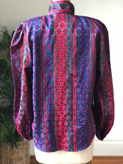 Lady Manhattan Jewel Tone Blouse (Size 10)