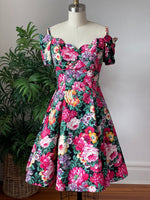 80s Karen Lucas for Niki Floral Dress (Size 4)