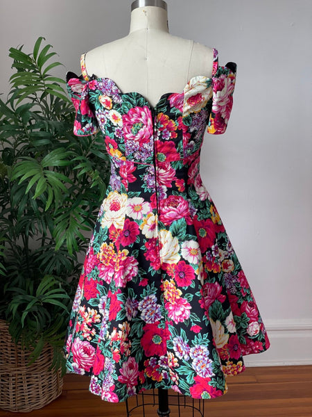 80s 2024 floral dress