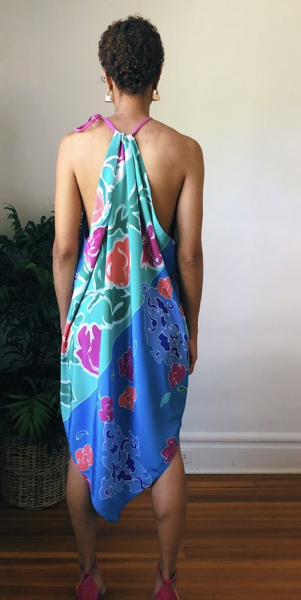 Reworked Bold Floral Dress (Large/XL)