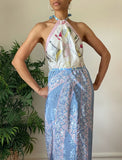 Reworked Pastel Scarf Dress (Medium 28" Waist)