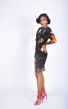 Rental: Vintage Rock Star Sequin Beaded Dress (Size 6)