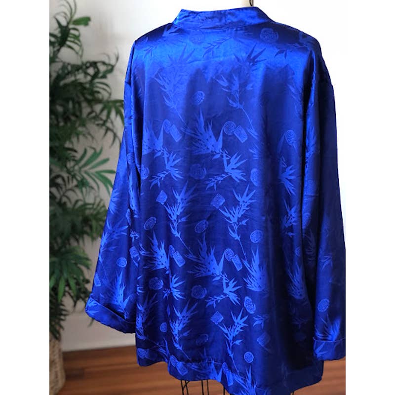 90s Notations Woman Royal Asian Blouse (XL)