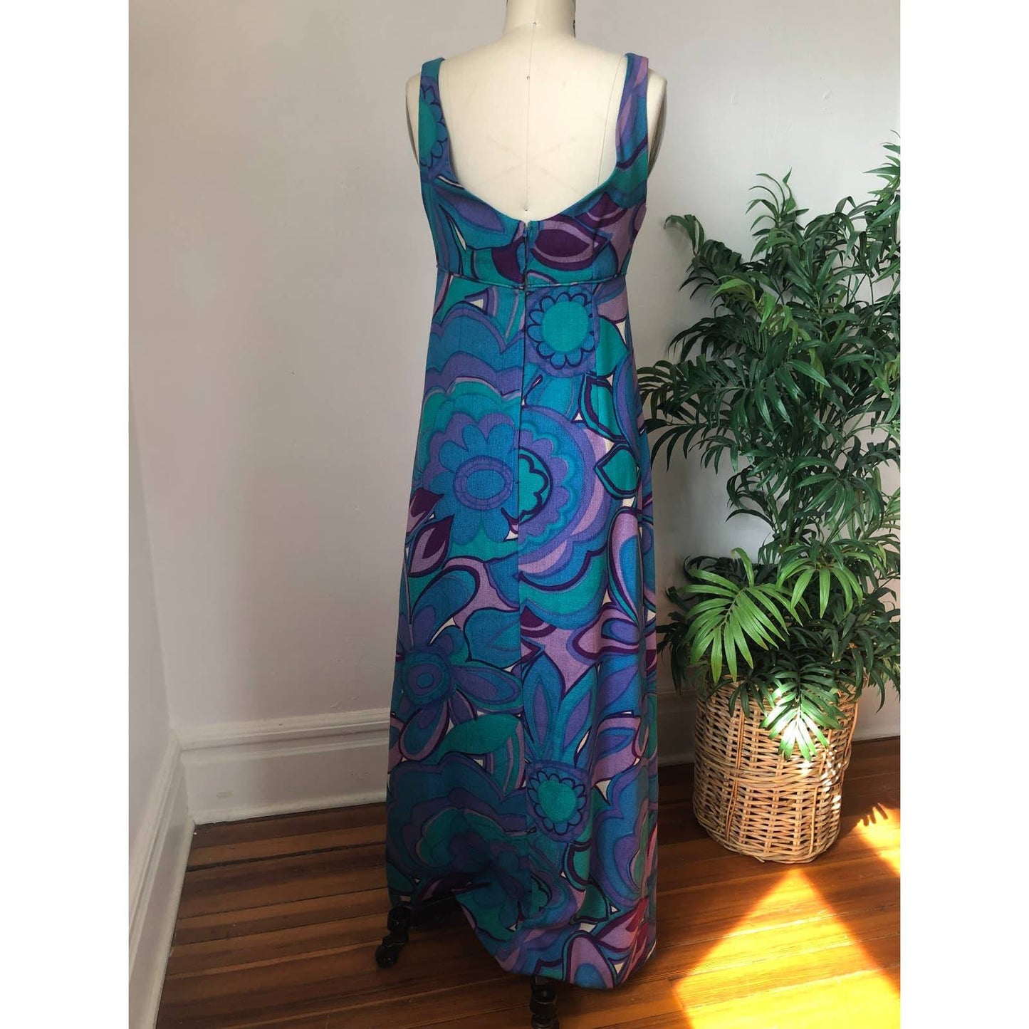 70s B. Altman & Co. Jewel Tone Dress (Medium)