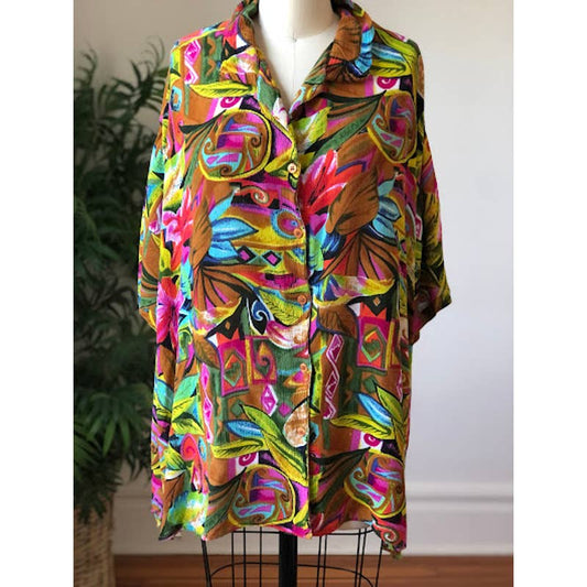 Y2K Take Two Abstract Blouse (3X)