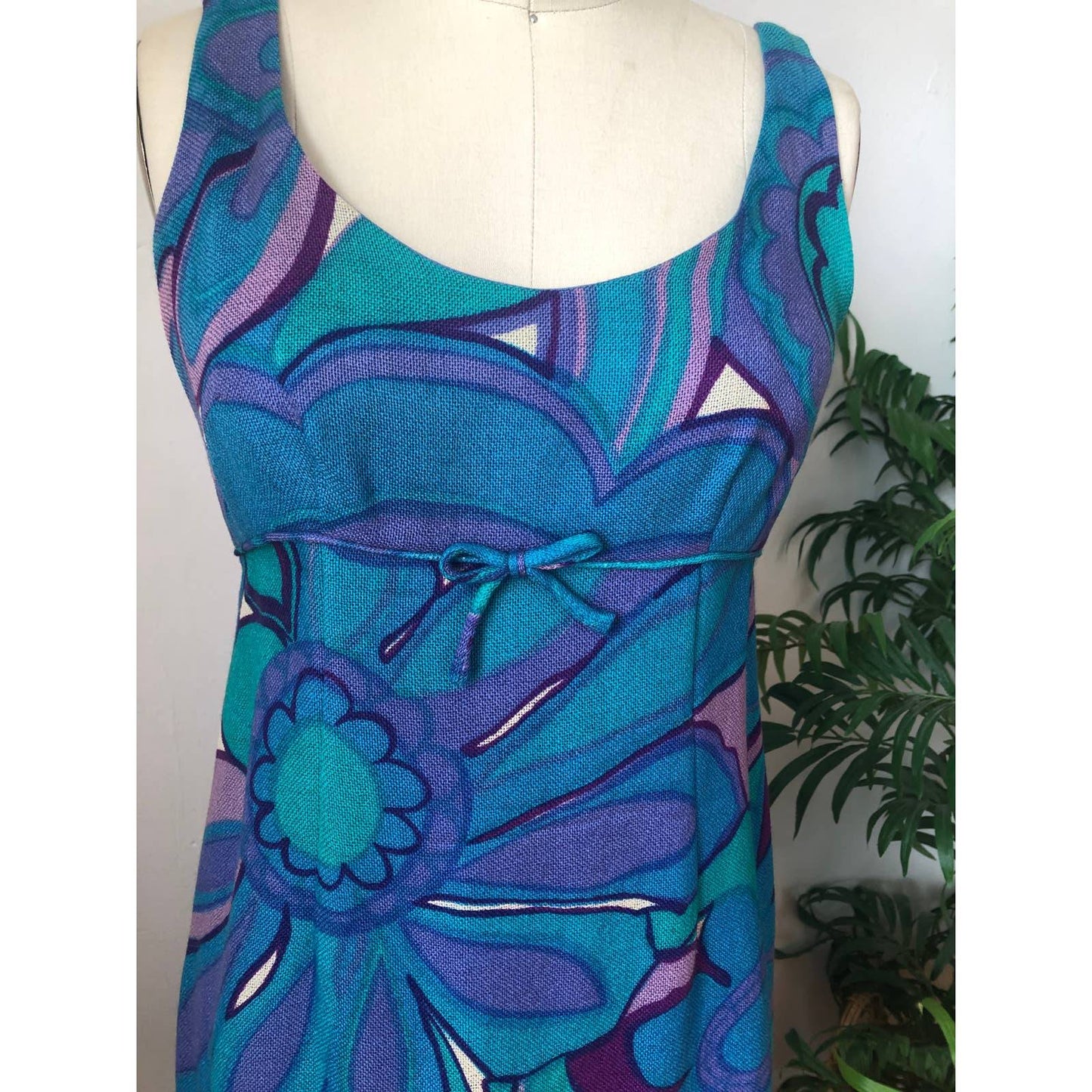 70s B. Altman & Co. Jewel Tone Dress (Medium)