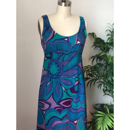 70s B. Altman & Co. Jewel Tone Dress (Medium)