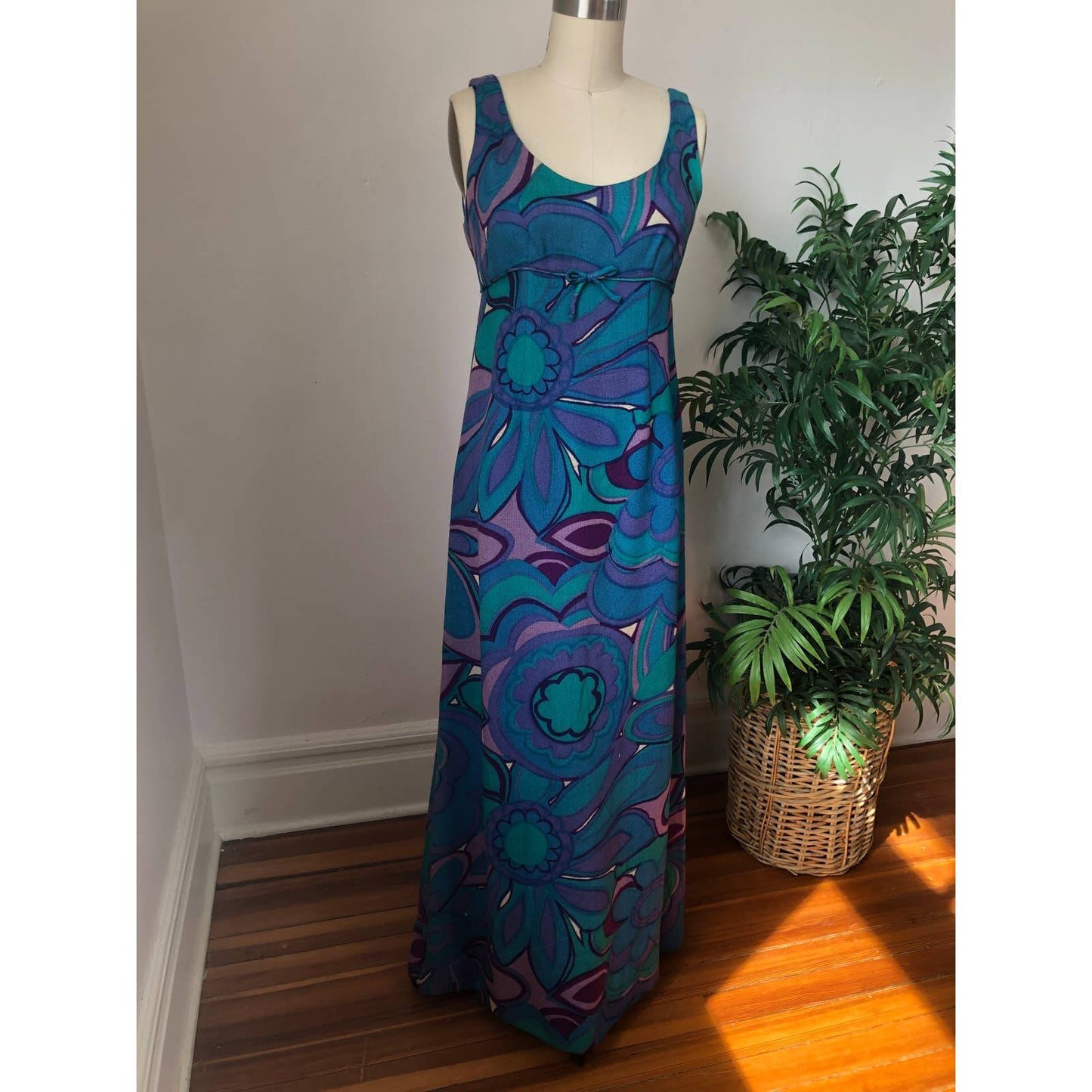 70s B. Altman & Co. Jewel Tone Dress (Medium)