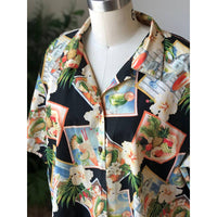 80s Bishop St Apparel Vacation Postcard Top (Men's Medium)
