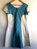 Sears Blue and White Tie Up Dress (Size 11, S)